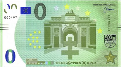 0 Euro bankbiljet Belgie 2018 UNC