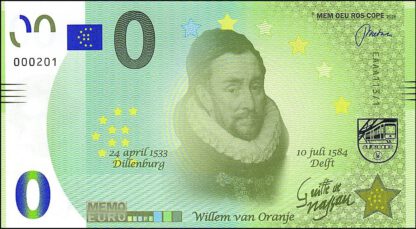 0 Euro bankbiljet Nederland 2019 UNC