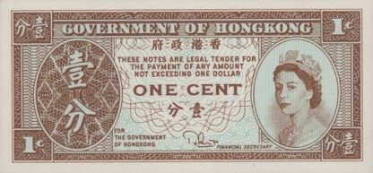Hong Kong 1 Cent 1981 UNC