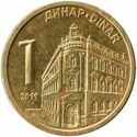 Servië 1 Dinars 2014 UNC