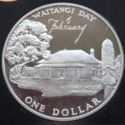 New Zealand 1 Dollar 1977 zilver UNC