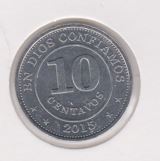 Nicaragua 10 Centavos 2015 UNC