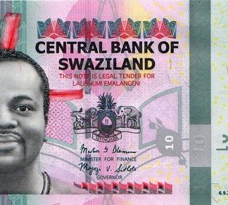 Swaziland 10 Emalengent 2015 UNC