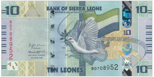 Sierra Leone 10 Leone 2022 UNC