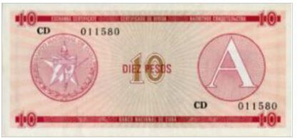 Cuba 10 Pesos 1985 UNC