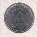Brazilië 10 Centavos 1987 UNC