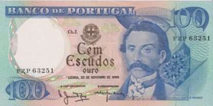 Portugal 100 Escudos 1965/1978 UNC