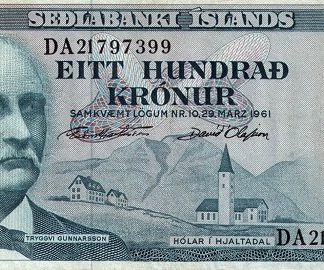 Ijsland 100 Kronen 1961 UNC