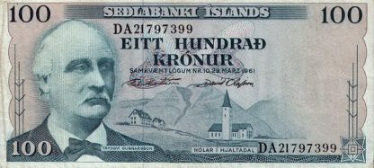 Ijsland 100 Kronen 1961 UNC
