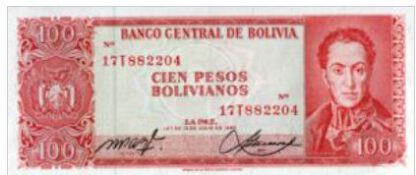 Bolivia 100 Pesos 1962 UNC