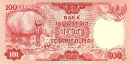 Indonesie 100 Rupees 1977 UNC