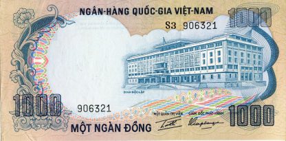 Zuid Vietnam 1000 Dong 1972/75 UNC