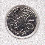Cayman Island 5 cent 2008 UNC