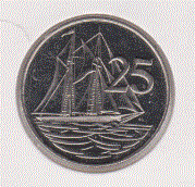 Cayman Island 25 cent 2008 UNC