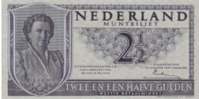 Nederland 2 1/2 Gulden 1949 UNC