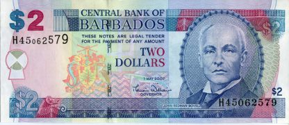 Barbados 2 Dollar 2007 UNC
