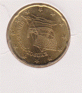Cyprus 20 cent 2008 UNC
