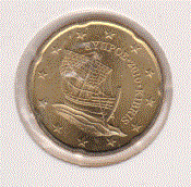 Cyprus 20 cent 2010 UNC