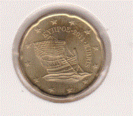Cyprus 20 cent 2011 UNC