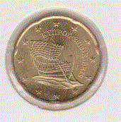 Cyprus 20 cent 2013 UNC