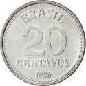 Brazilië 20 Centavos 1986 UNC