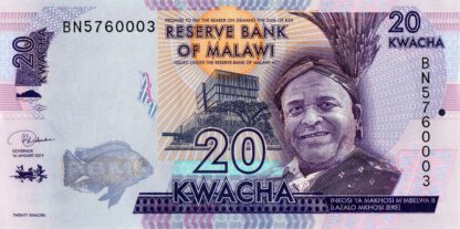 Malawi 20 Kwacha 2015 UNC