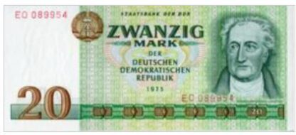 Duitse Democratische Republiek 20 Mark 1975 UNC