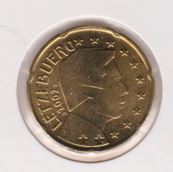 Luxemburg 20 Cent 2002 UNC