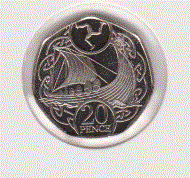 Eiland Man 20 Pence 2020 UNC