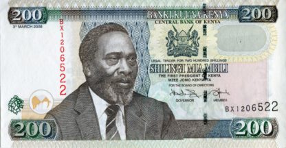 Kenya 200 Shilling 2009 UNC