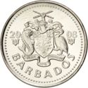 Barbados 25 Cent 2008 UNC