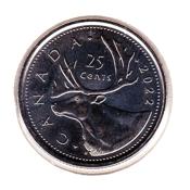 Canada 25 cent 2022 UNC