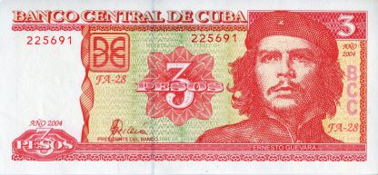 Cuba 3 Pesos 2004 UNC