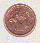 Cyprus 5 Cent 2010 UNC