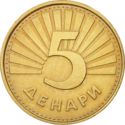 Macedonië 5 Dinar 2001 UNC