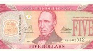 Liberia 5 Dollar 2003 UNC