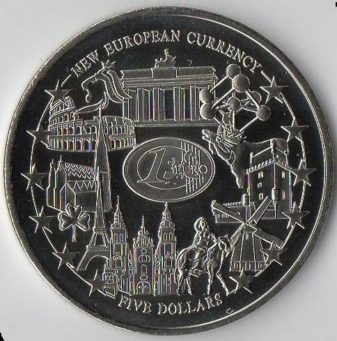 5-Dollars-1-Euro-New-European-Currency – Postzegel en Munten handel Enibas