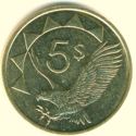 Namibia 5 Dollar 1993 UNC