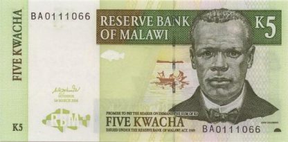 Malawi 5 Kwacha 2004 UNC