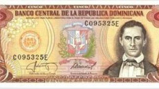 Dominicaanse Republiek 5 Peso Ore 1987 UNC
