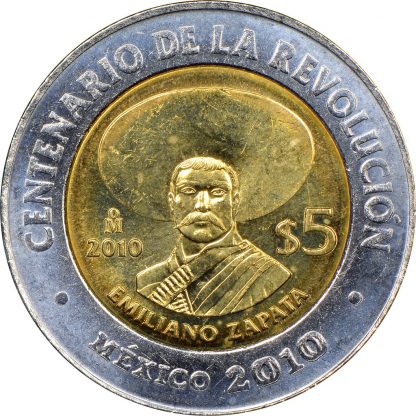 Mexico 5 Pesos 2010 UNC