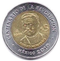 Mexico 5 Pesos 2009 UNC