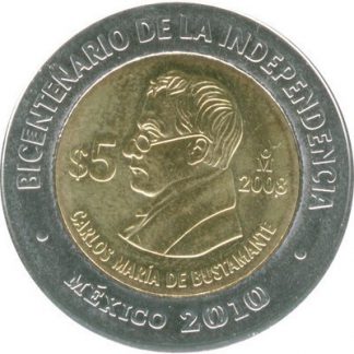 Mexico 5 Pesos 2008 UNC