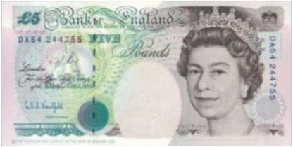 Engeland 5 Pound 1991 UNC