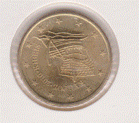 Cyprus 50 cent 2010 UNC