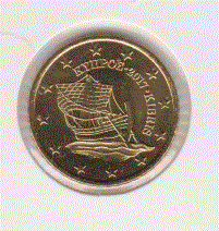 Cyprus 50 cent 2017 UNC