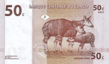 Rep du Congo 50 Centimes 1997 UNC