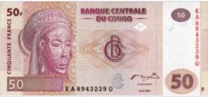 Du Congo 50 Frank 2013 UNC