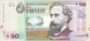 Uruguay 50 peso’s 2015 UNC