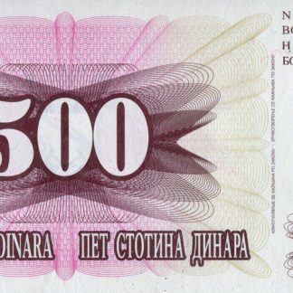 Bosnie Herzegovina500 Dinara 1992 UNC